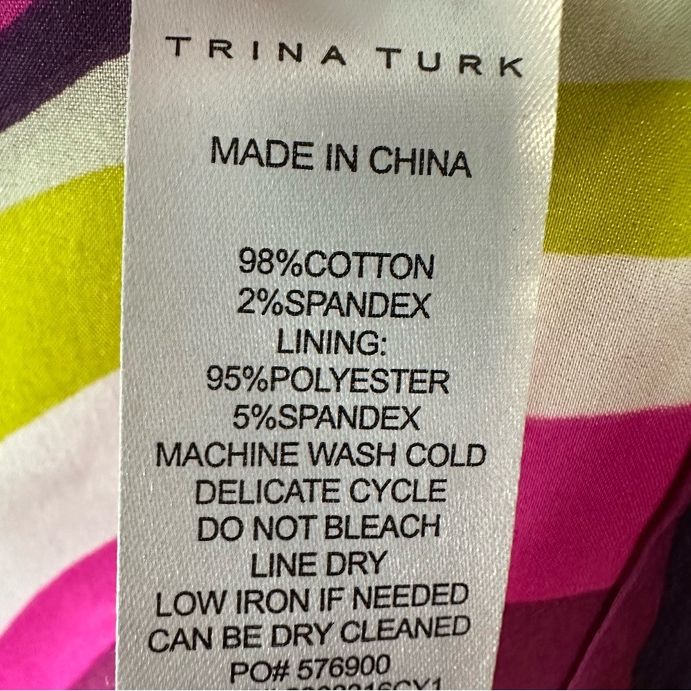 TRINA TURK Boroughs Corduroy Button Front Minidress In Trina Pink. Sz: 12 - Picture 9 of 9